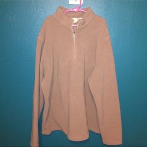 Trendy brown quarter zip